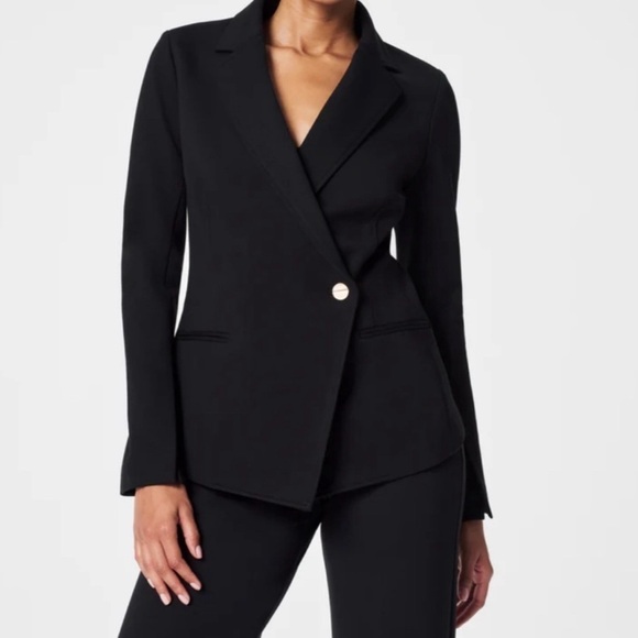 Spanx Classic Black Perfect Asym Tailored Blazer